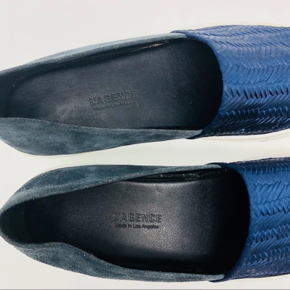 L’Agence leather embossed slip-ons - Picture 7 of 8